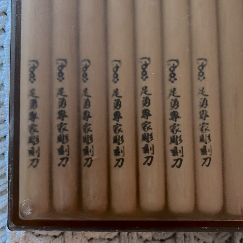 🌟Vintage Taiwan Wooden Fine Art Carving Tools Linoleum Wood Set Eight (x8)🌟 - Picture 3 of 7